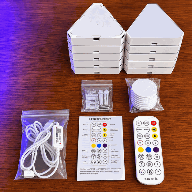 Triangle LED Light – view 1